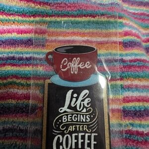 Metal Coffee Life Magnet Magnet - Multicolor